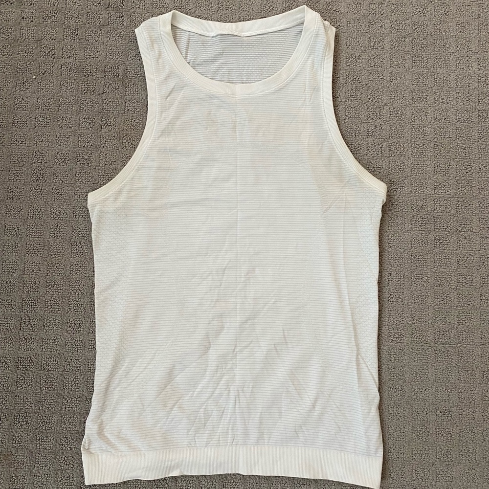 lululemon white swiftly breathe muscle tank top